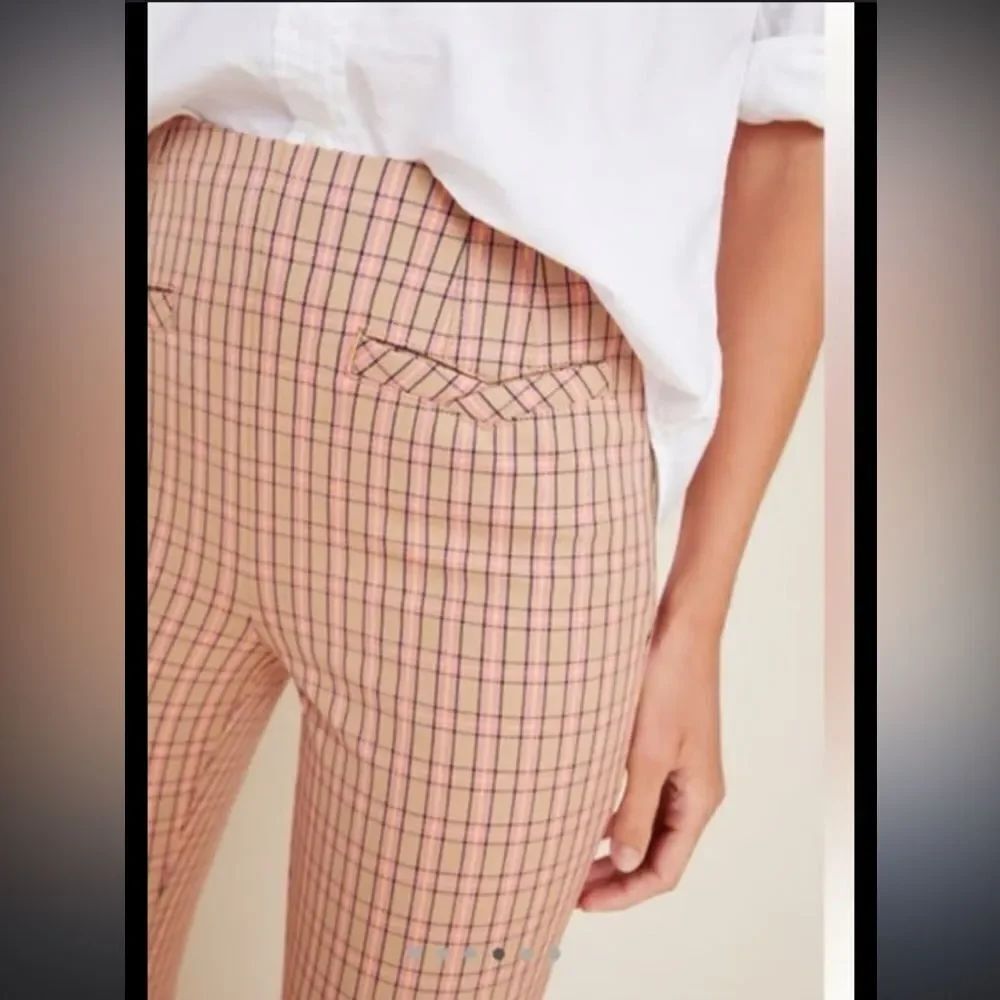 Anthropologie The Essential Slim Pant Plaid Size 4